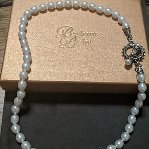 Barbara Bixby sterling silver gold pearl Necklace